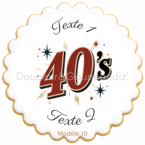 Sablés personnalisés thème Année 40 – Biscuits artisanaux décorés à la glace royale 10 modèles aux choix