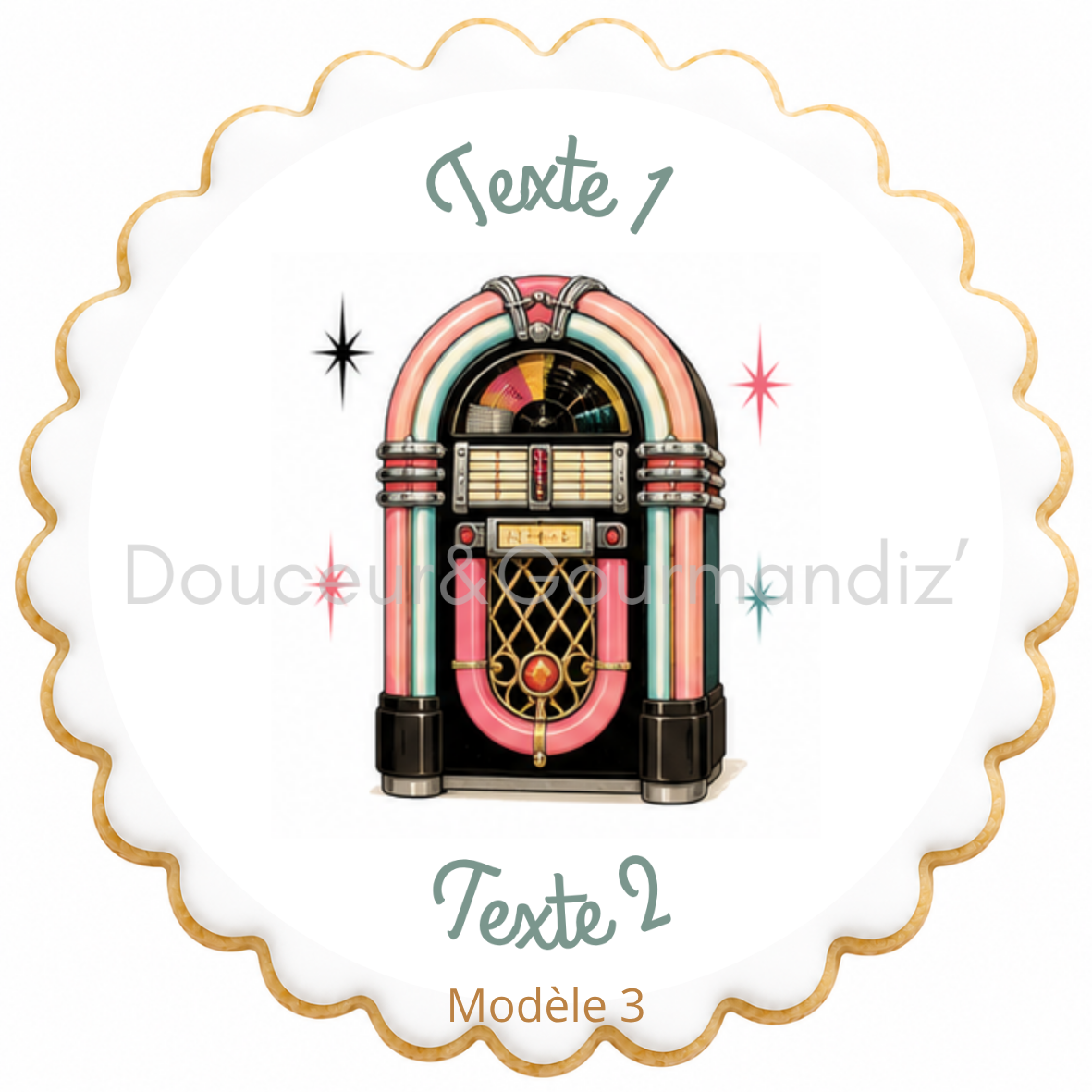 Sablés personnalisés thème Année 60 – Biscuits artisanaux décorés à la glace royale 10 modèles aux choix – Image 7