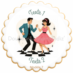 Sablés personnalisés thème Année 60 – Biscuits artisanaux décorés à la glace royale 10 modèles aux choix