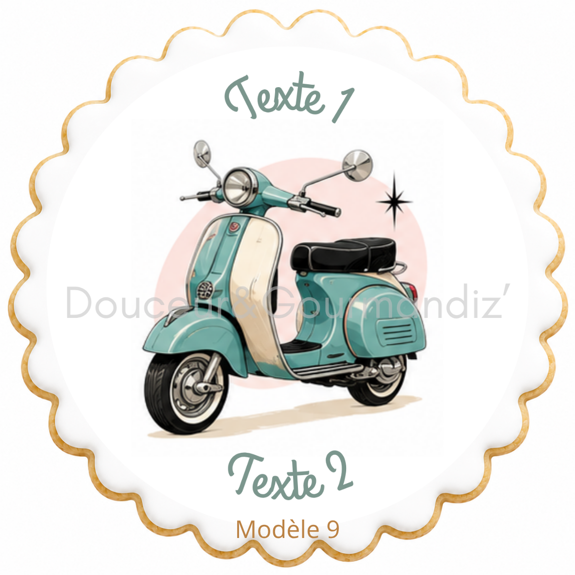 Sablés personnalisés thème Année 60 – Biscuits artisanaux décorés à la glace royale 10 modèles aux choix – Image 2