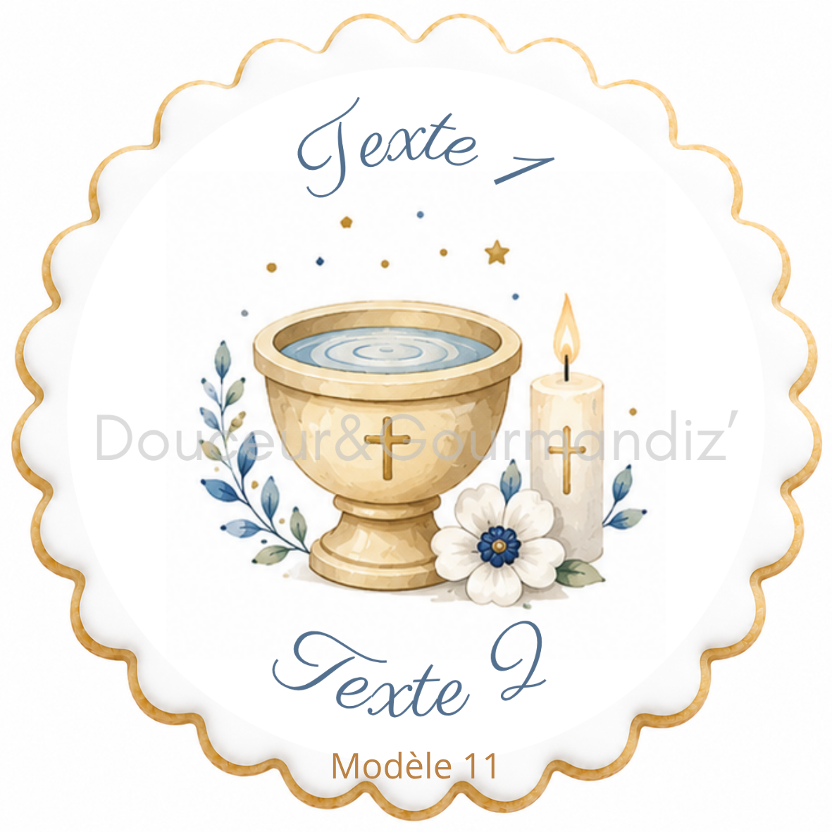 Sablés personnalisés thème Baptême – Biscuits artisanaux décorés à la glace royale 20 modèles aux choix – Image 12