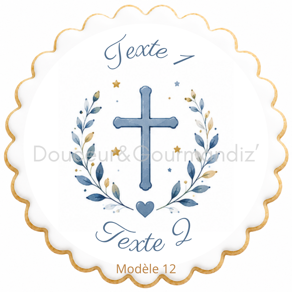 Sablés personnalisés thème Baptême – Biscuits artisanaux décorés à la glace royale 20 modèles aux choix – Image 11