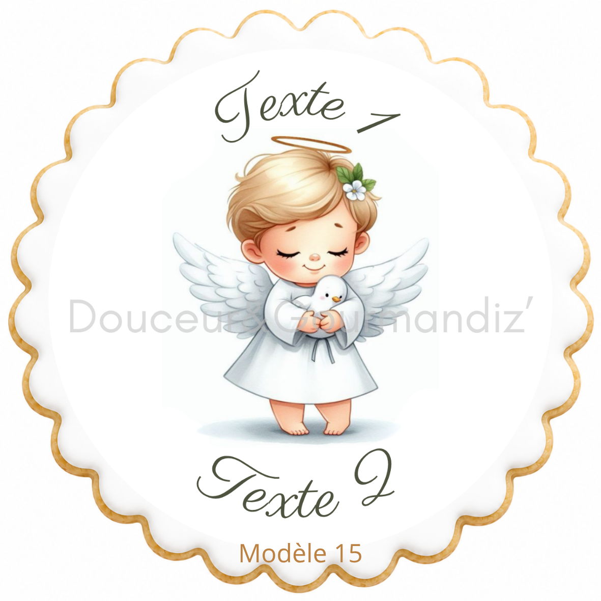 Sablés personnalisés thème Baptême – Biscuits artisanaux décorés à la glace royale 20 modèles aux choix – Image 8