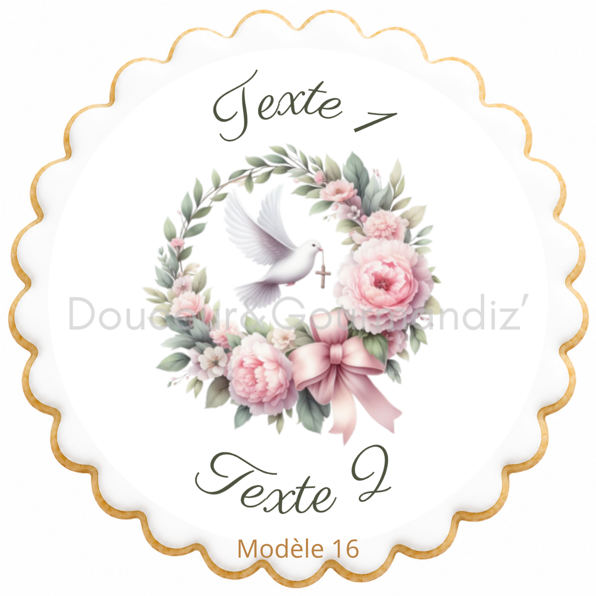 Sablés personnalisés thème Baptême – Biscuits artisanaux décorés à la glace royale 20 modèles aux choix – Image 7