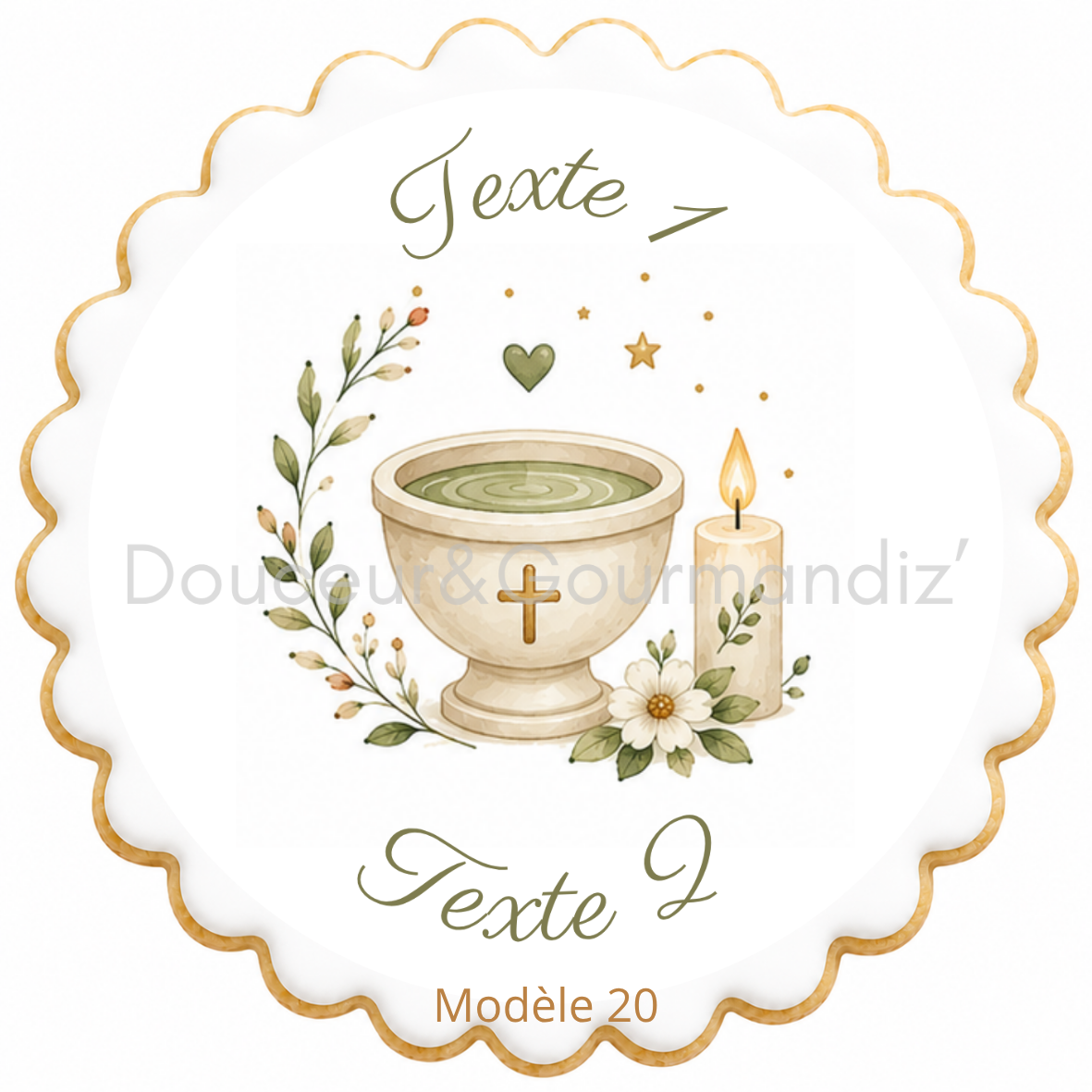Sablés personnalisés thème Baptême – Biscuits artisanaux décorés à la glace royale 20 modèles aux choix – Image 3