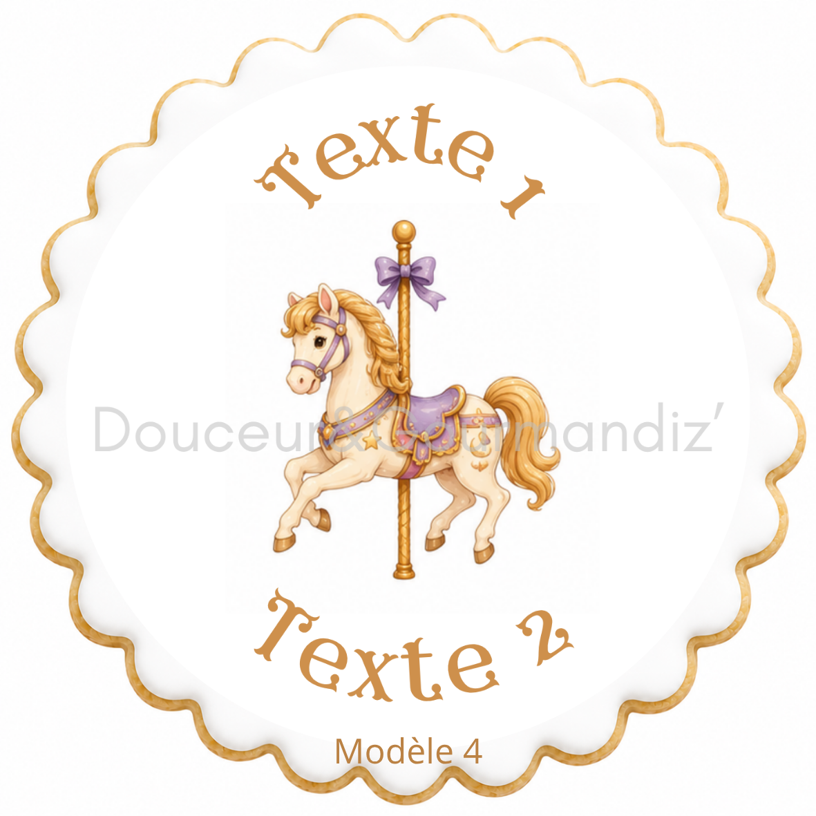 Sablés personnalisés thème Carrousel – Biscuits artisanaux décorés à la glace royale 10 modèles aux choix – Image 6