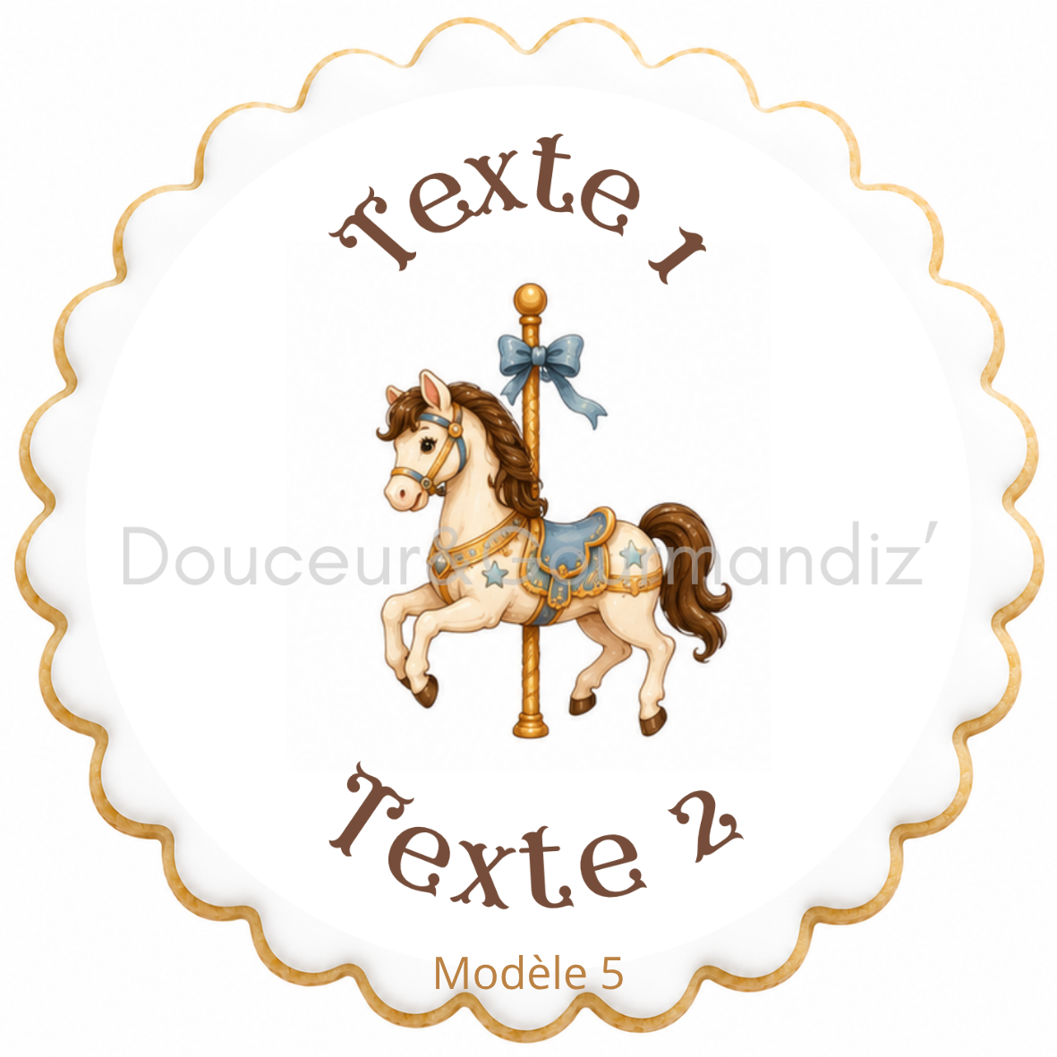 Sablés personnalisés thème Carrousel – Biscuits artisanaux décorés à la glace royale 10 modèles aux choix – Image 5