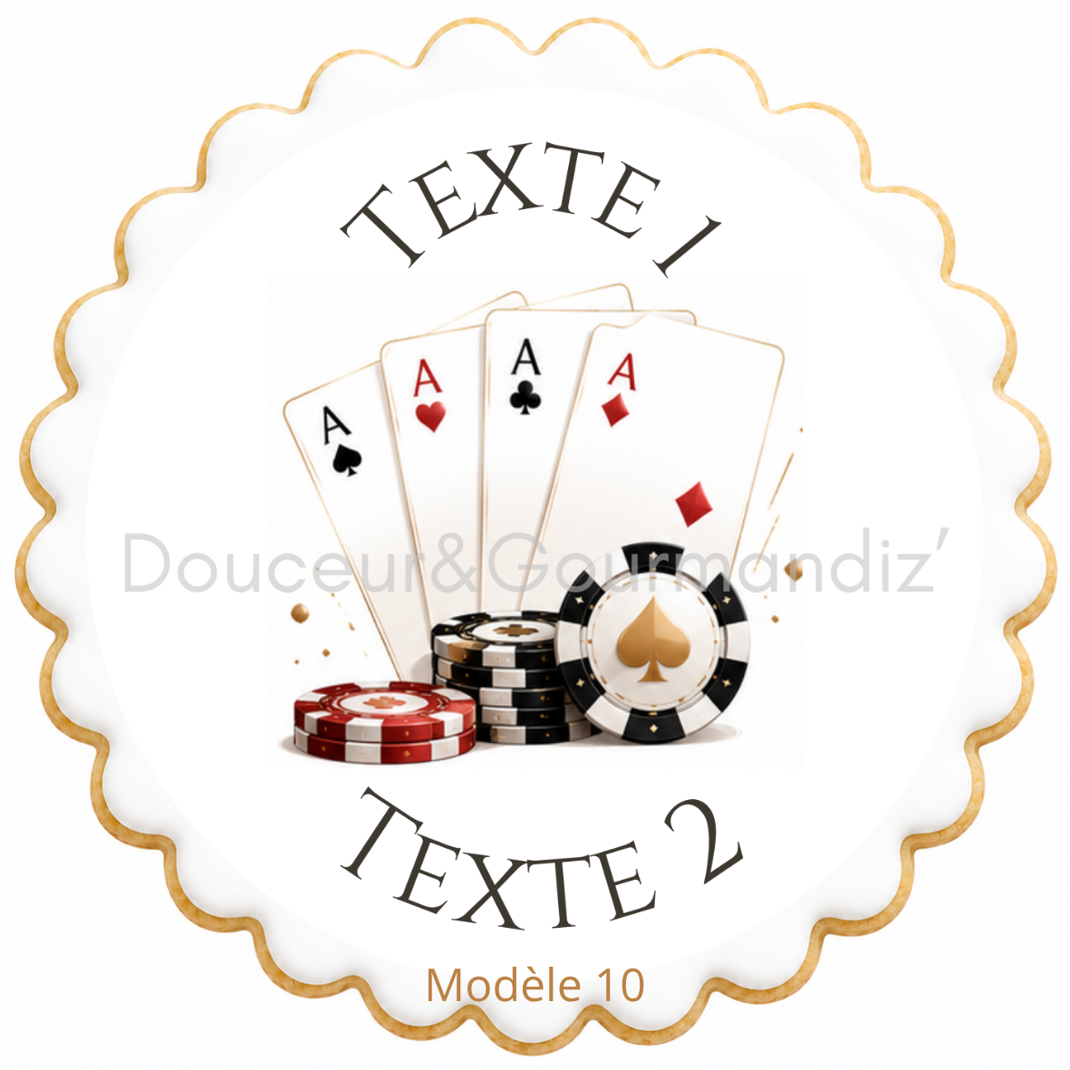 Sablés personnalisés thème Casino – Biscuits artisanaux décorés à la glace royale 10 modèles aux choix – Image 7