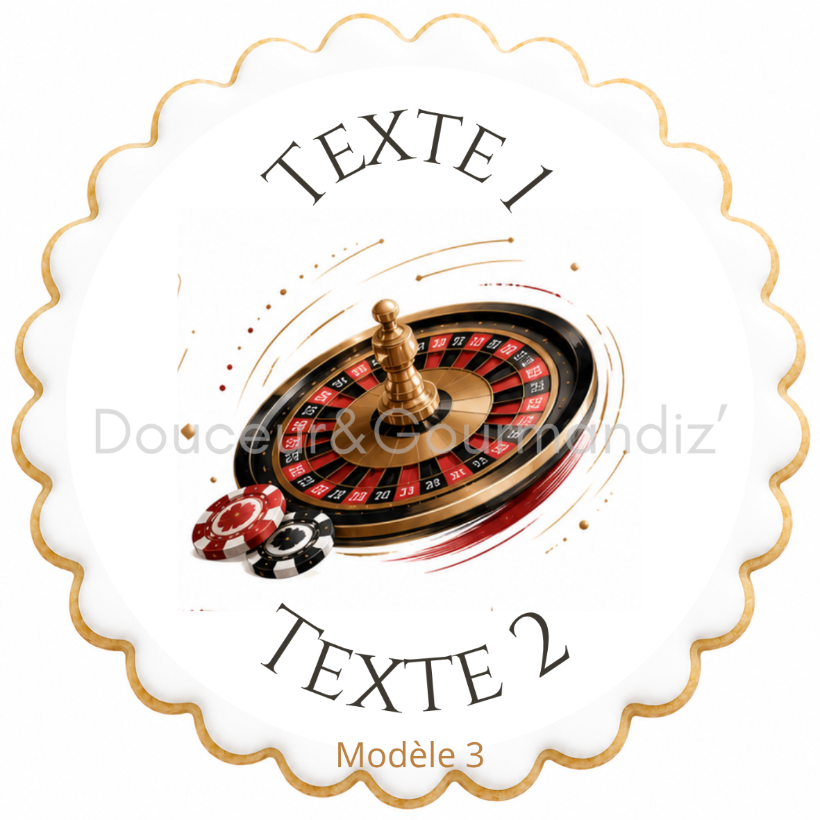 Sablés personnalisés thème Casino – Biscuits artisanaux décorés à la glace royale 10 modèles aux choix – Image 5