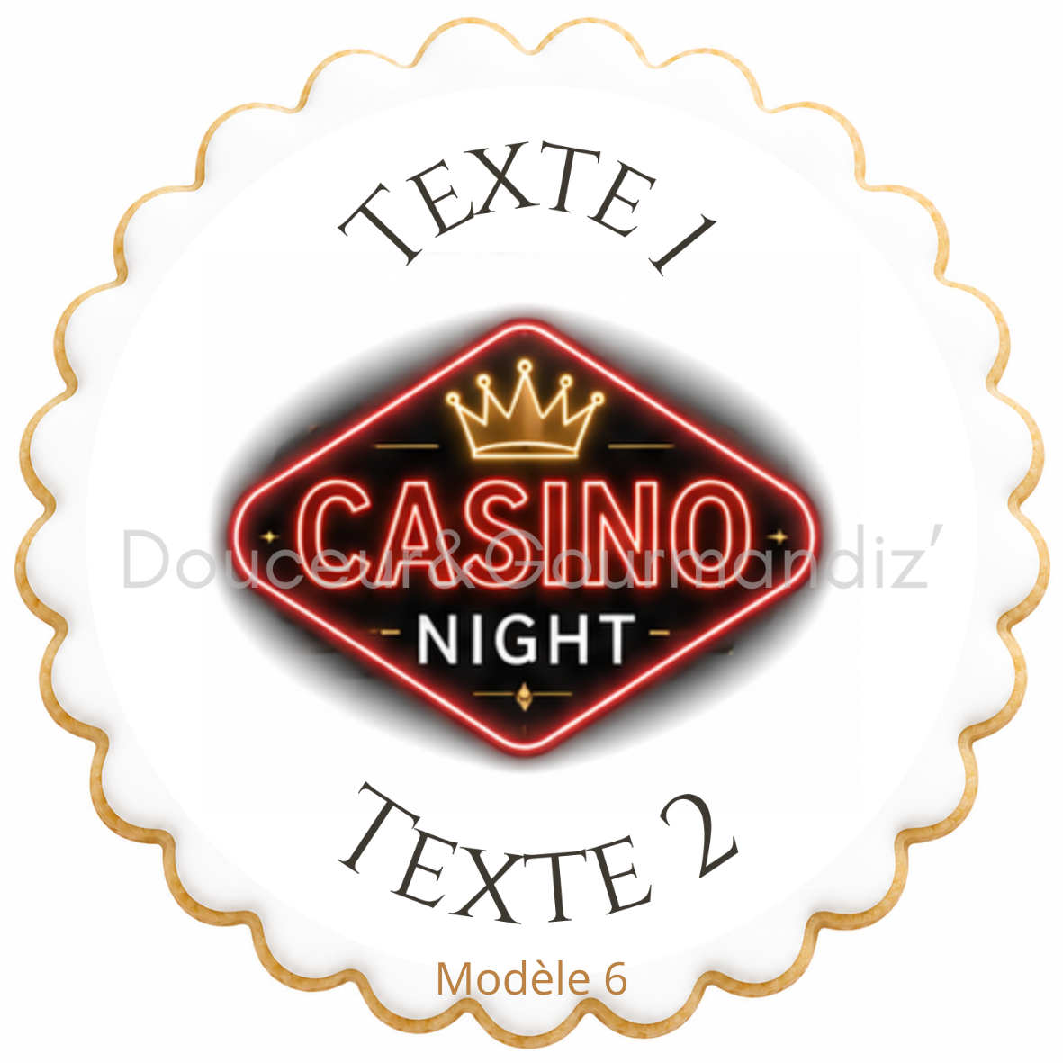 Sablés personnalisés thème Casino – Biscuits artisanaux décorés à la glace royale 10 modèles aux choix – Image 2