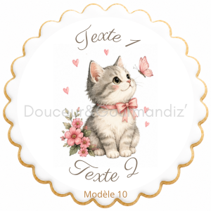 Sablés personnalisés thème Chat – Biscuits artisanaux décorés à la glace royale 10 modèles aux choix