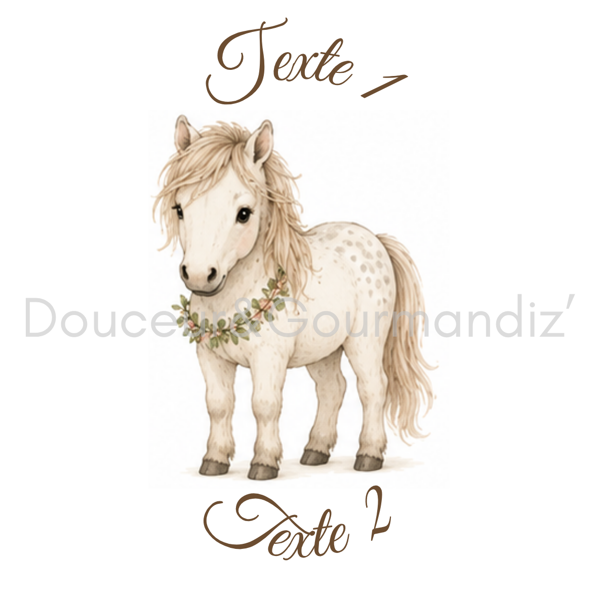 Sablés personnalisés thème cheval – Biscuits artisanaux décorés à la glace royale 10 modèles aux choix – Image 7
