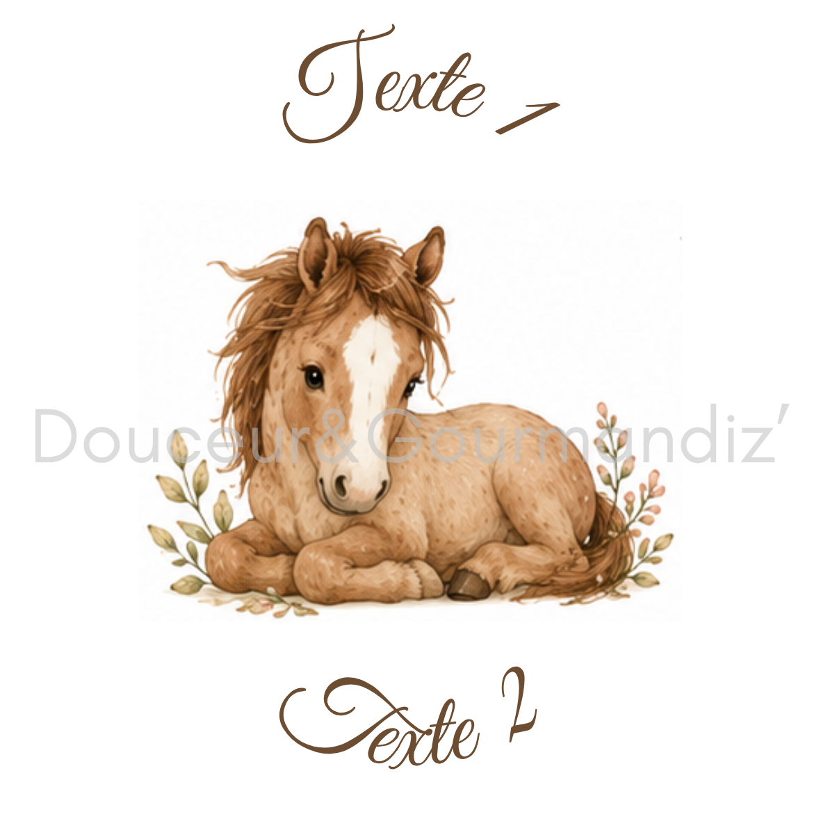 Sablés personnalisés thème cheval – Biscuits artisanaux décorés à la glace royale 10 modèles aux choix – Image 3