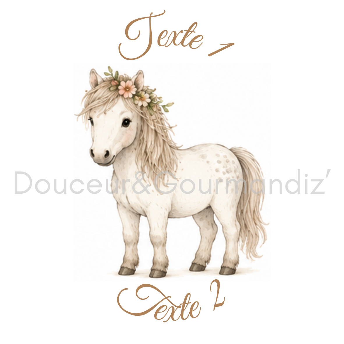 Sablés personnalisés thème cheval – Biscuits artisanaux décorés à la glace royale 10 modèles aux choix – Image 2