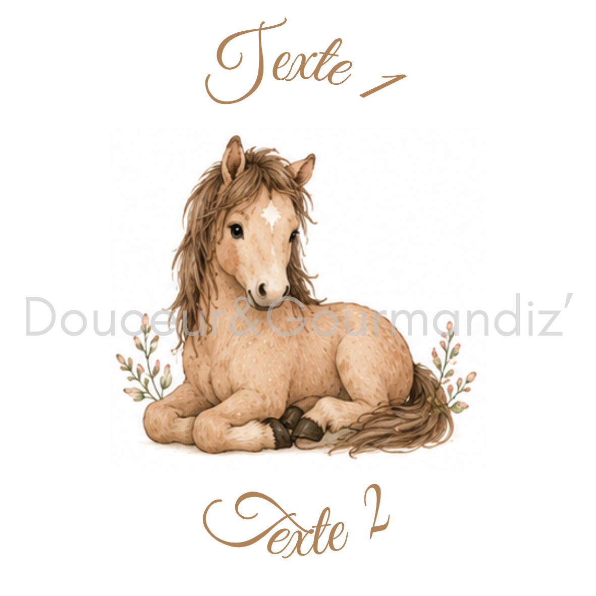 Sablés personnalisés thème cheval – Biscuits artisanaux décorés à la glace royale 10 modèles aux choix