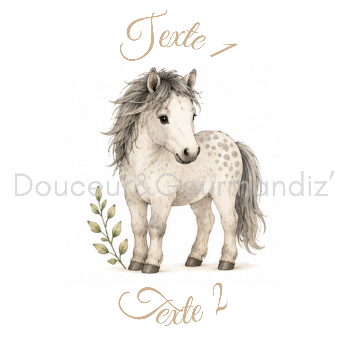 Sablés personnalisés thème cheval – Biscuits artisanaux décorés à la glace royale 10 modèles aux choix – Image 6