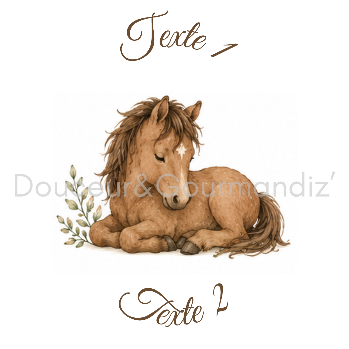 Sablés personnalisés thème cheval – Biscuits artisanaux décorés à la glace royale 10 modèles aux choix – Image 5