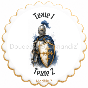 Sablés personnalisés thème Chevalier adulte – Biscuits artisanaux décorés à la glace royale 10 modèles aux choix