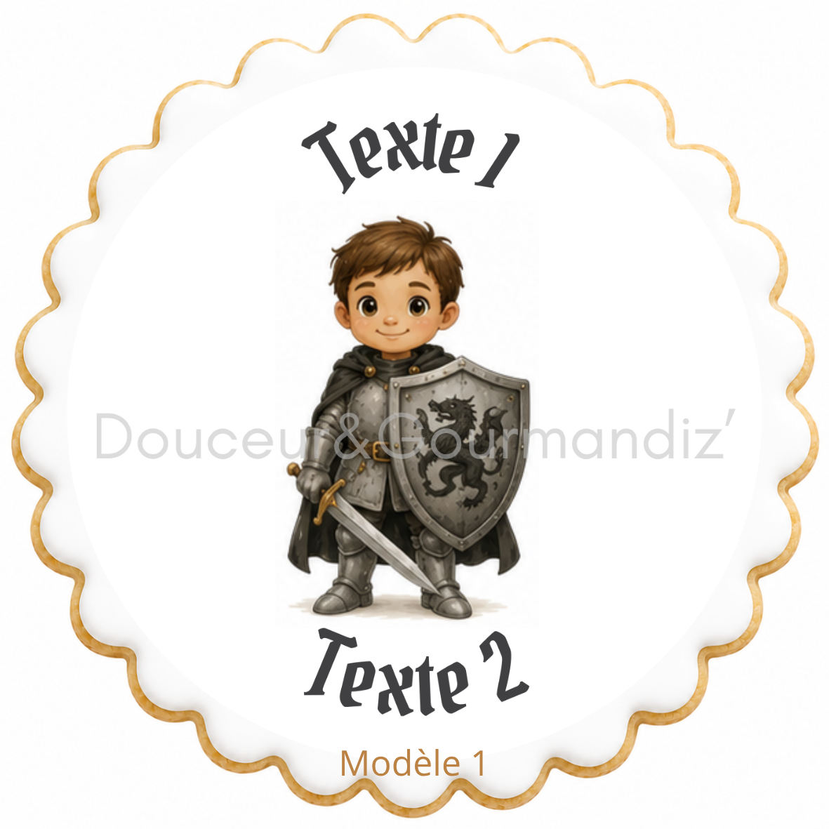 Sablés personnalisés thème Chevalier enfant – Biscuits artisanaux décorés à la glace royale 10 modèles aux choix – Image 9