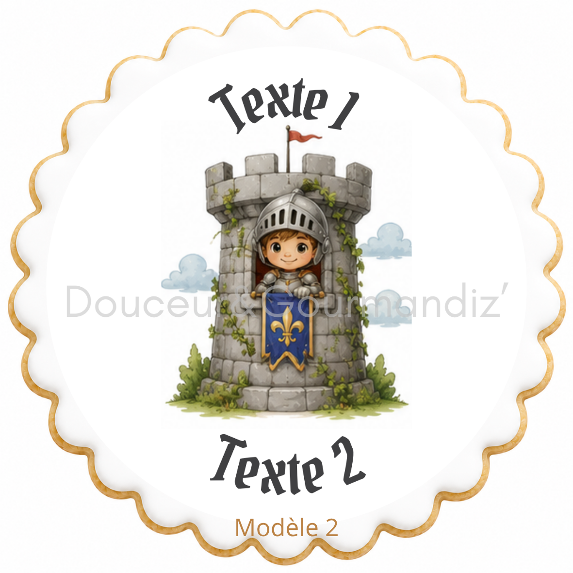 Sablés personnalisés thème Chevalier enfant – Biscuits artisanaux décorés à la glace royale 10 modèles aux choix – Image 8