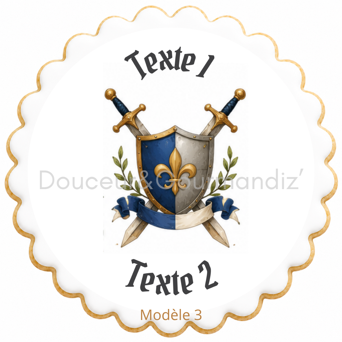 Sablés personnalisés thème Chevalier enfant – Biscuits artisanaux décorés à la glace royale 10 modèles aux choix – Image 7