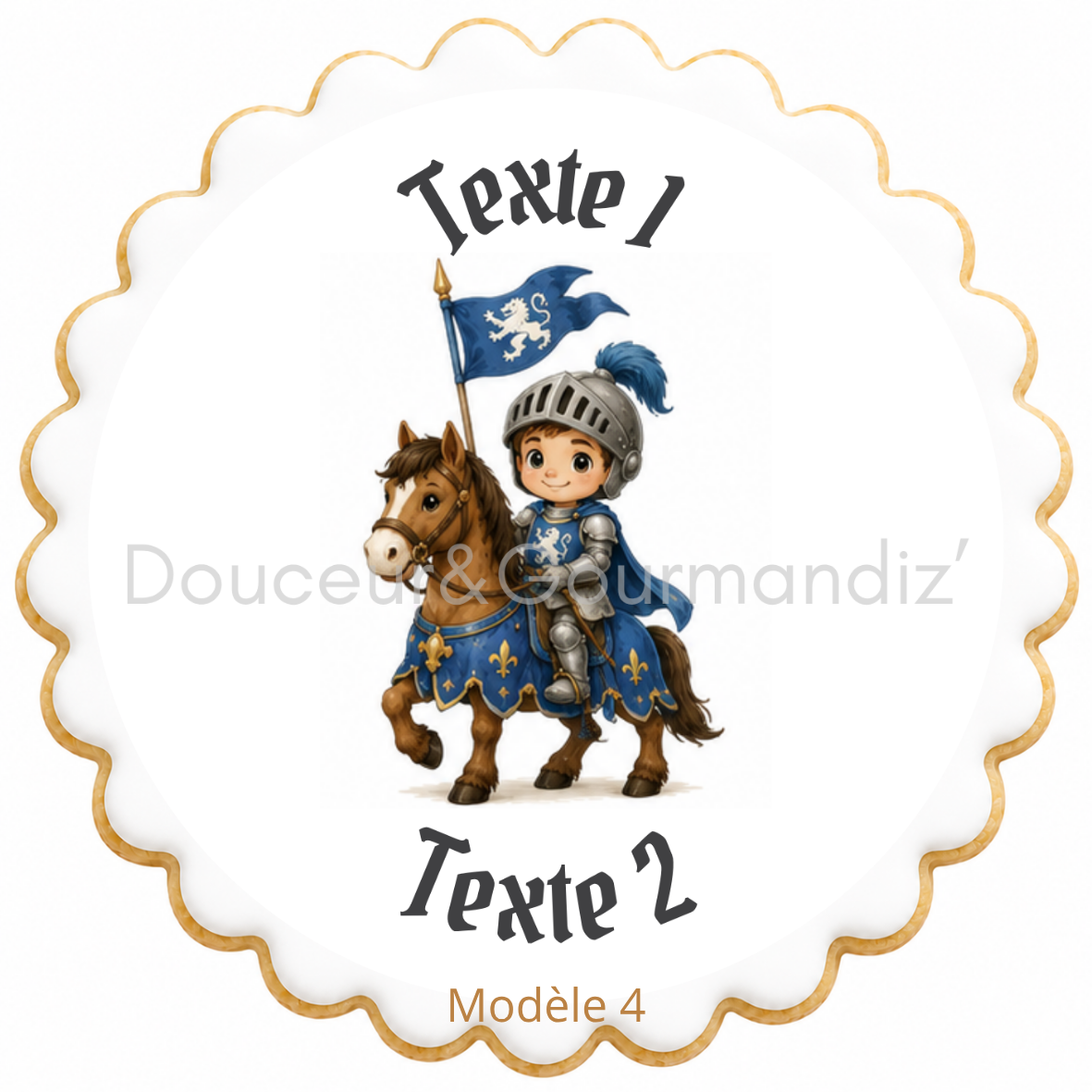 Sablés personnalisés thème Chevalier enfant – Biscuits artisanaux décorés à la glace royale 10 modèles aux choix – Image 6