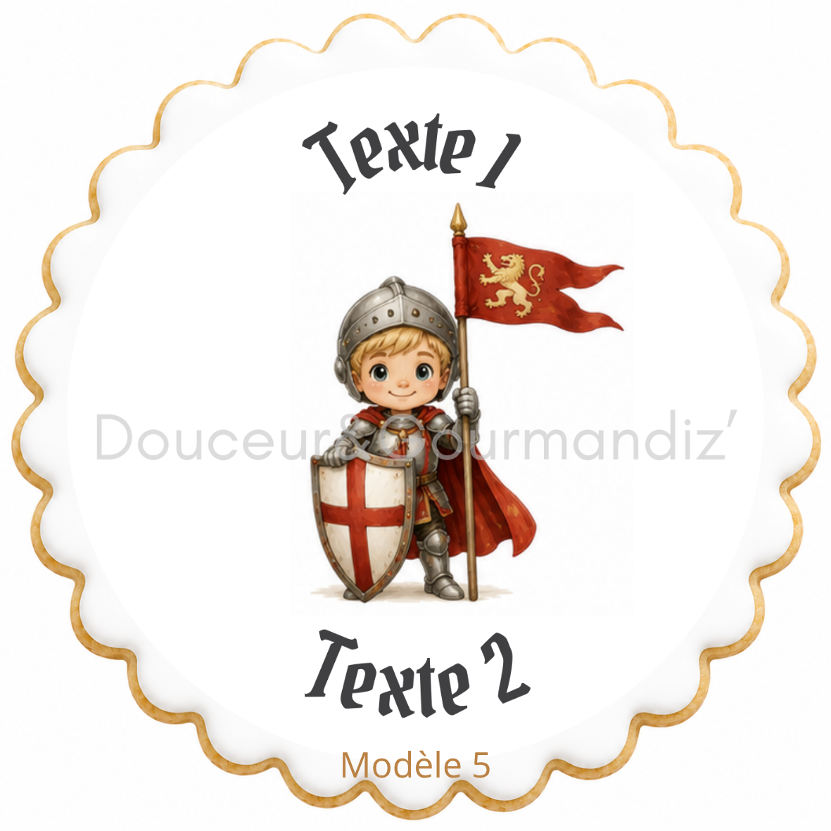Sablés personnalisés thème Chevalier enfant – Biscuits artisanaux décorés à la glace royale 10 modèles aux choix – Image 5