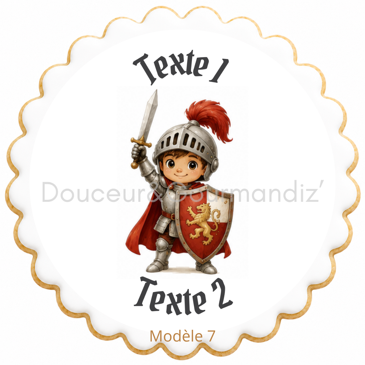 Sablés personnalisés thème Chevalier enfant – Biscuits artisanaux décorés à la glace royale 10 modèles aux choix – Image 3