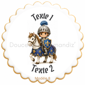 Sablés personnalisés thème Chevalier enfant – Biscuits artisanaux décorés à la glace royale 10 modèles aux choix