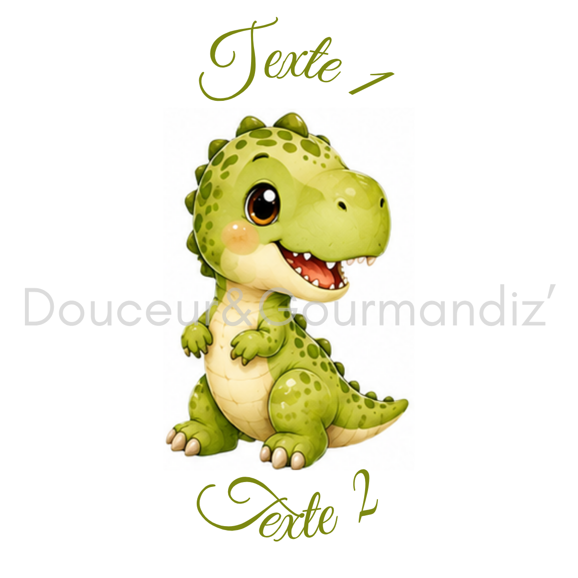 Sablés personnalisés thème dinosaure – Biscuits artisanaux décorés à la glace royale 10 modèles aux choix – Image 5