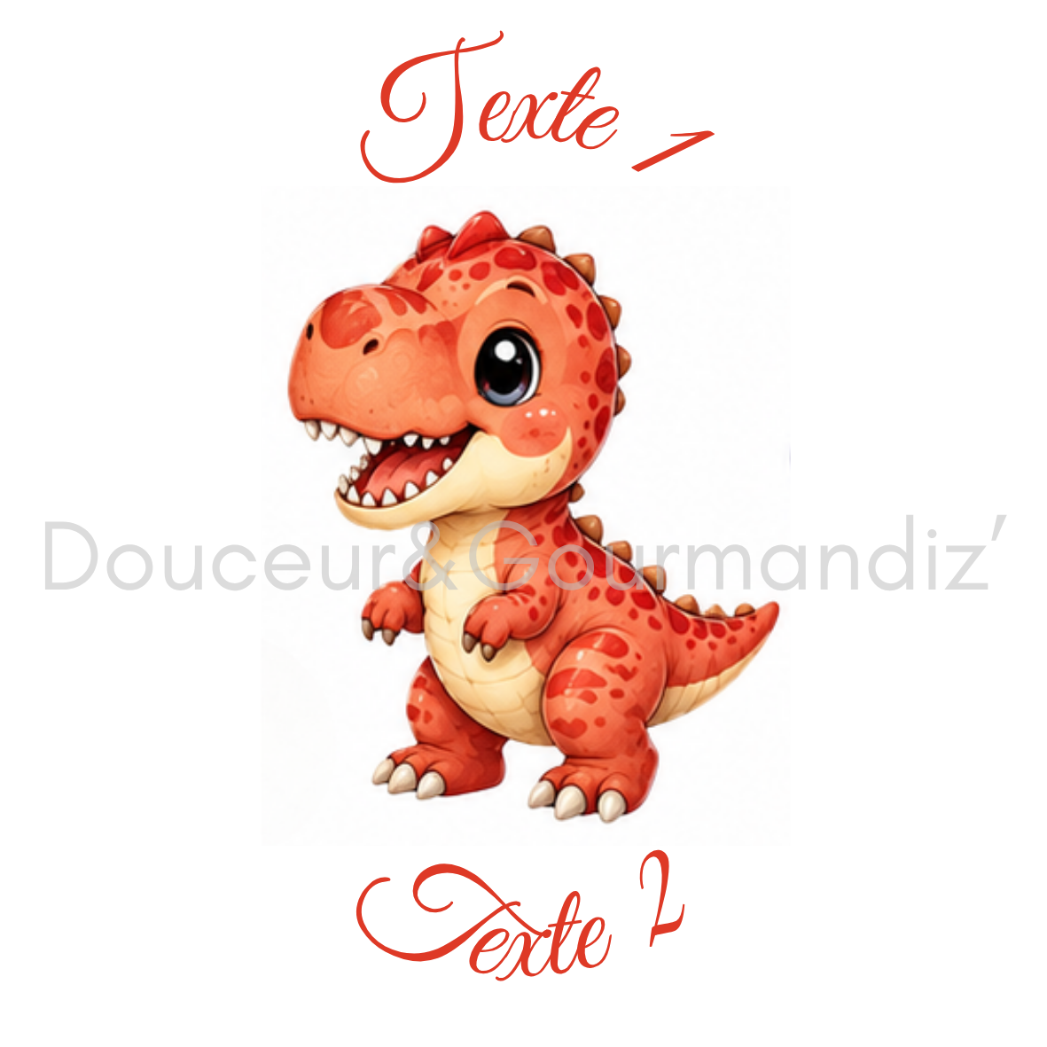 Sablés personnalisés thème dinosaure – Biscuits artisanaux décorés à la glace royale 10 modèles aux choix – Image 3