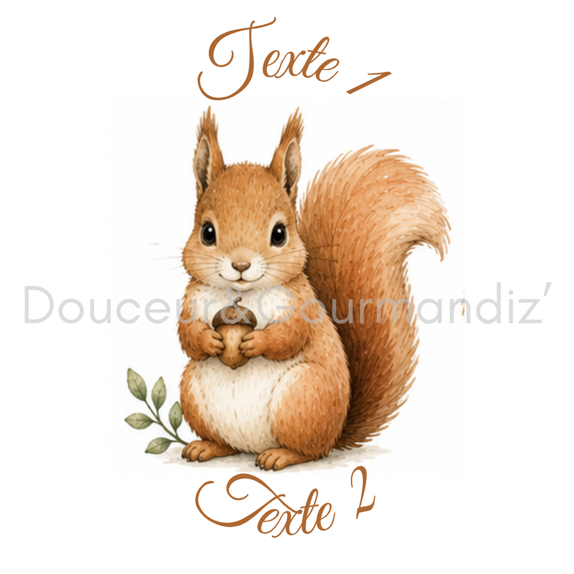 Sablés personnalisés thème écureuil – Biscuits artisanaux décorés à la glace royale 10 modèles aux choix – Image 8