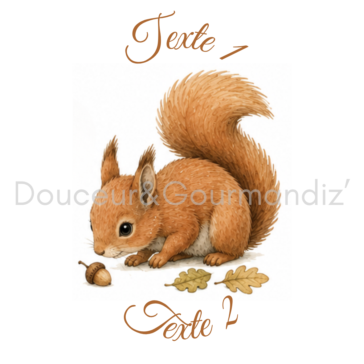 Sablés personnalisés thème écureuil – Biscuits artisanaux décorés à la glace royale 10 modèles aux choix – Image 10