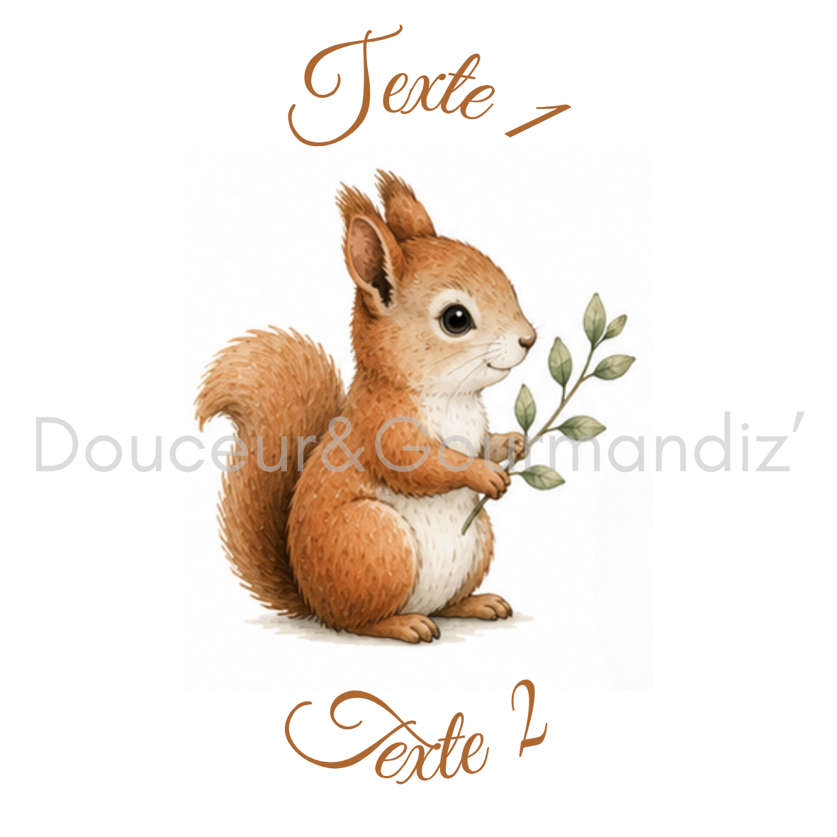 Sablés personnalisés thème écureuil – Biscuits artisanaux décorés à la glace royale 10 modèles aux choix – Image 7
