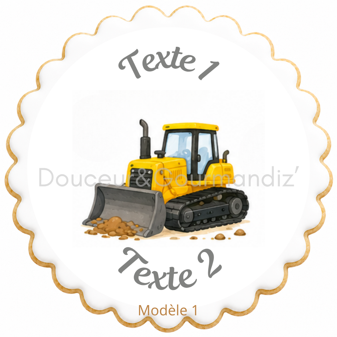 Sablés personnalisés thème Engin de chantier – Biscuits artisanaux décorés à la glace royale 10 modèles aux choix – Image 6