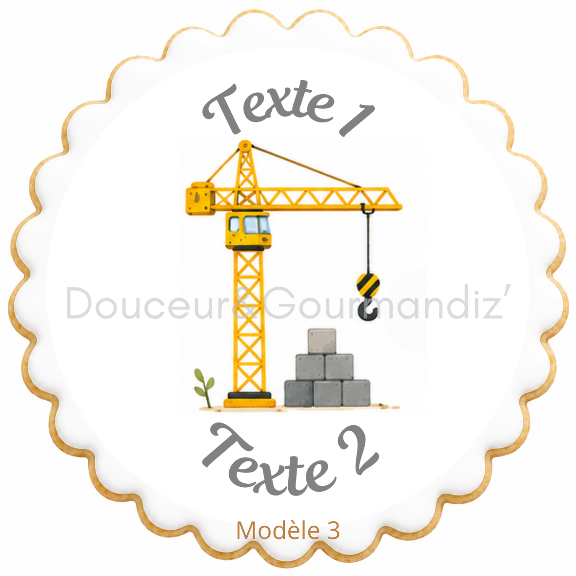 Sablés personnalisés thème Engin de chantier – Biscuits artisanaux décorés à la glace royale 10 modèles aux choix – Image 4