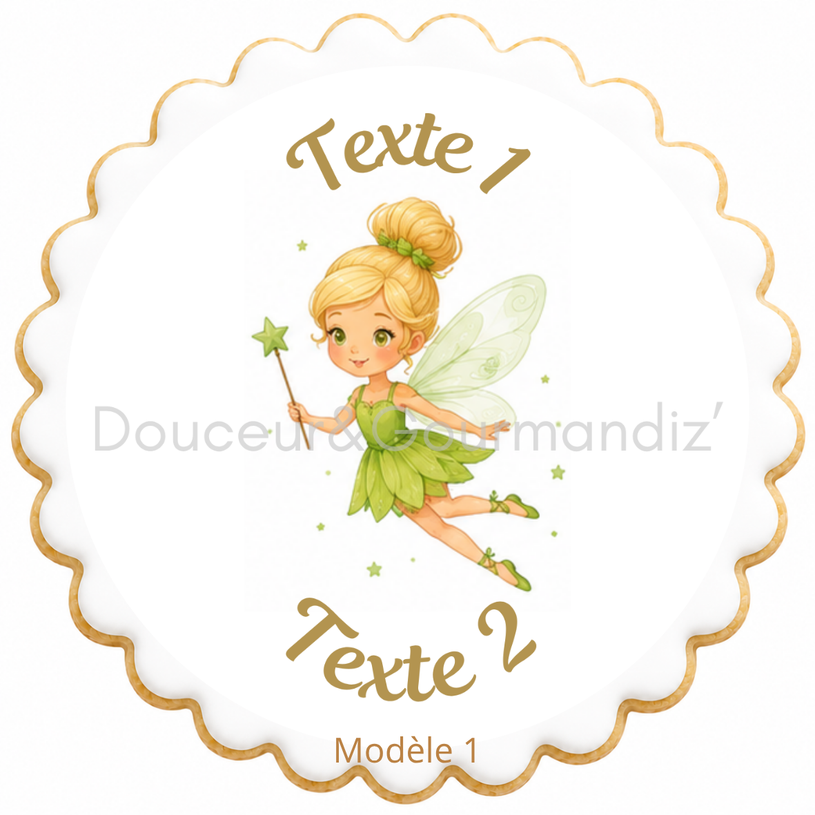 Sablés personnalisés thème Fée – Biscuits artisanaux décorés à la glace royale 10 modèles aux choix – Image 9