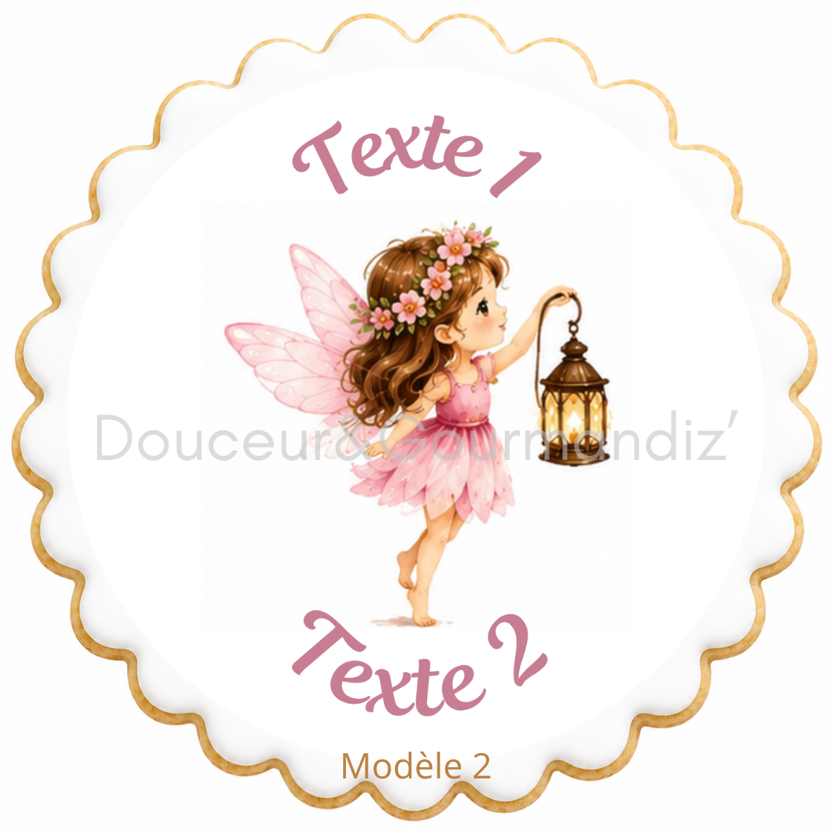 Sablés personnalisés thème Fée – Biscuits artisanaux décorés à la glace royale 10 modèles aux choix – Image 8