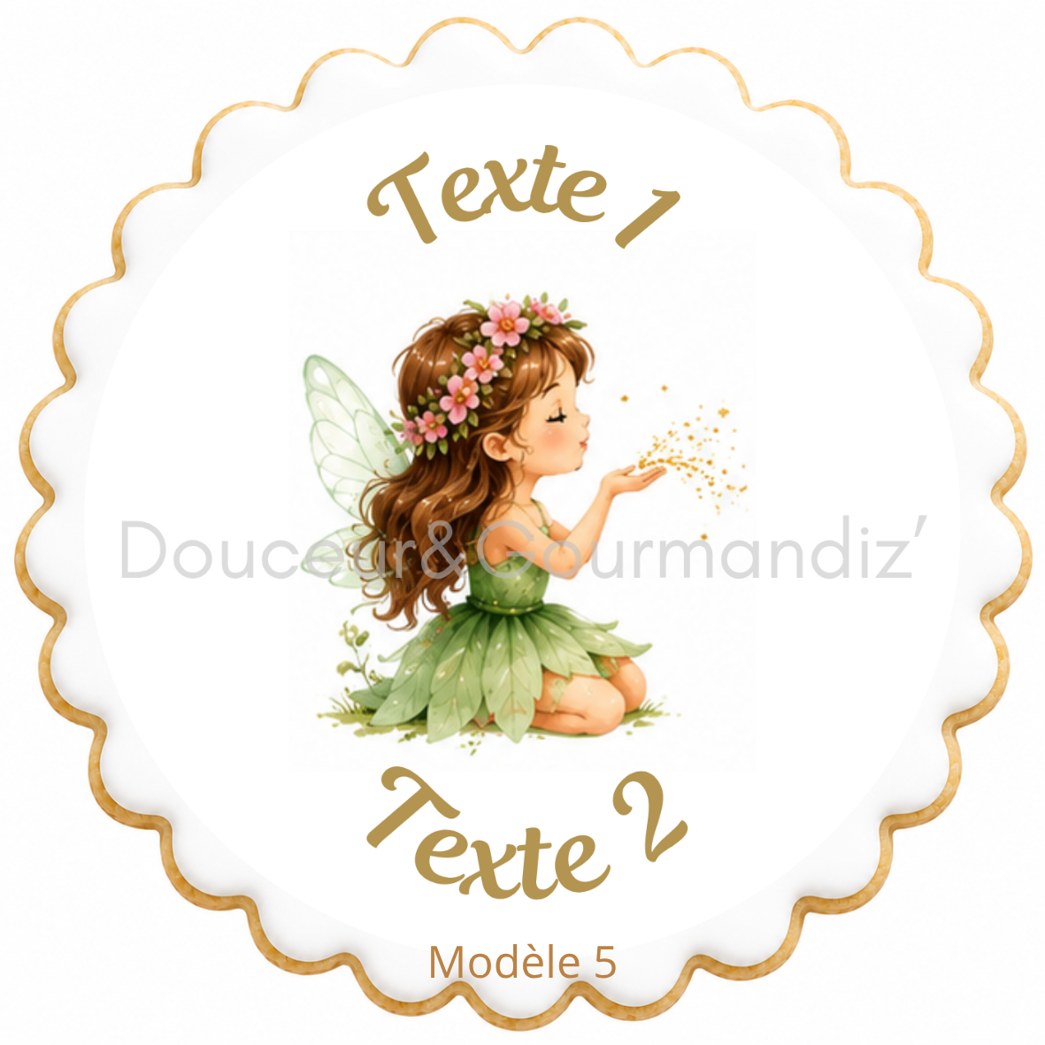 Sablés personnalisés thème Fée – Biscuits artisanaux décorés à la glace royale 10 modèles aux choix – Image 5