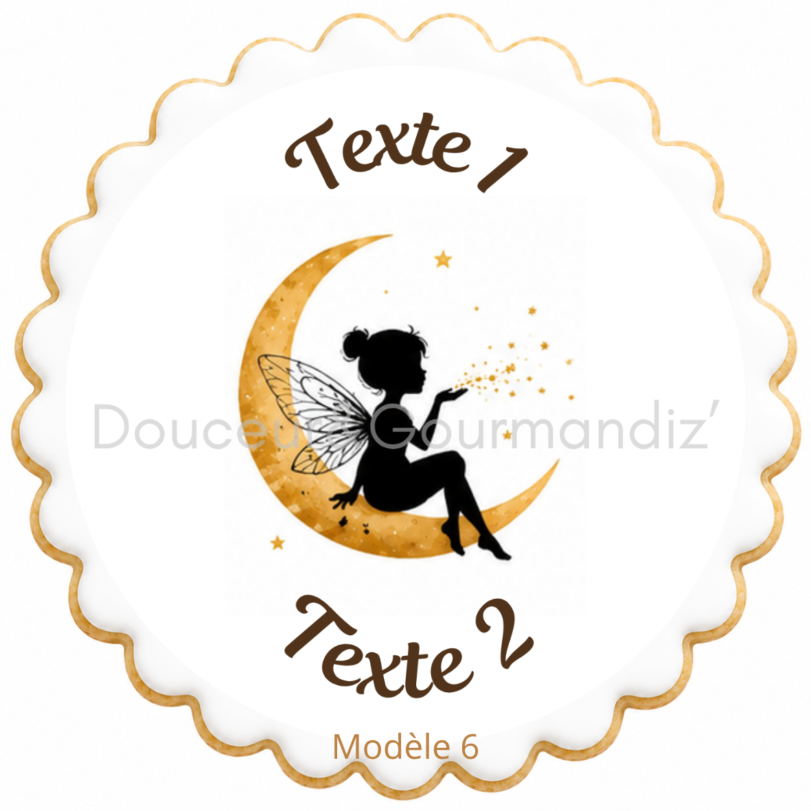 Sablés personnalisés thème Fée – Biscuits artisanaux décorés à la glace royale 10 modèles aux choix – Image 4