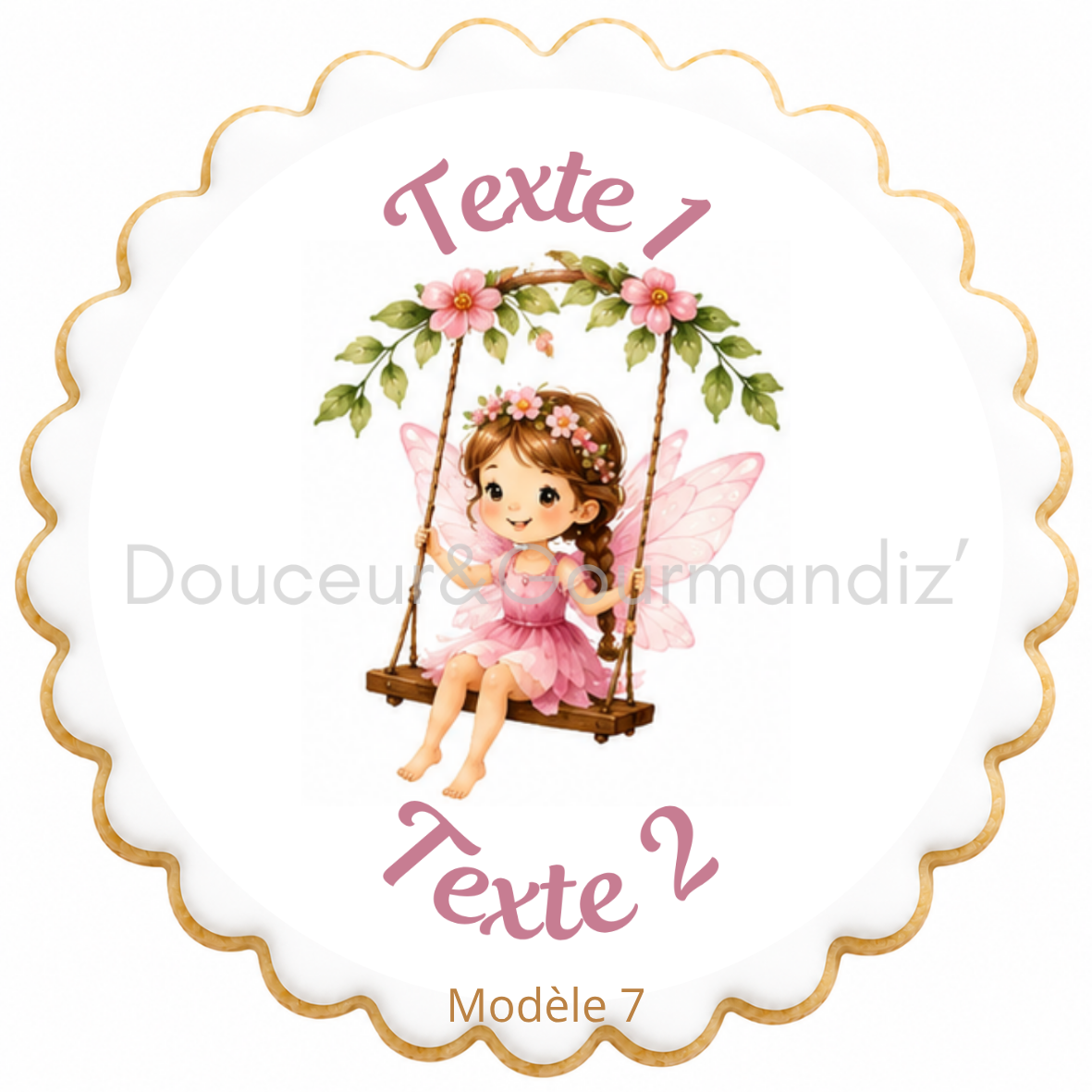 Sablés personnalisés thème Fée – Biscuits artisanaux décorés à la glace royale 10 modèles aux choix – Image 3