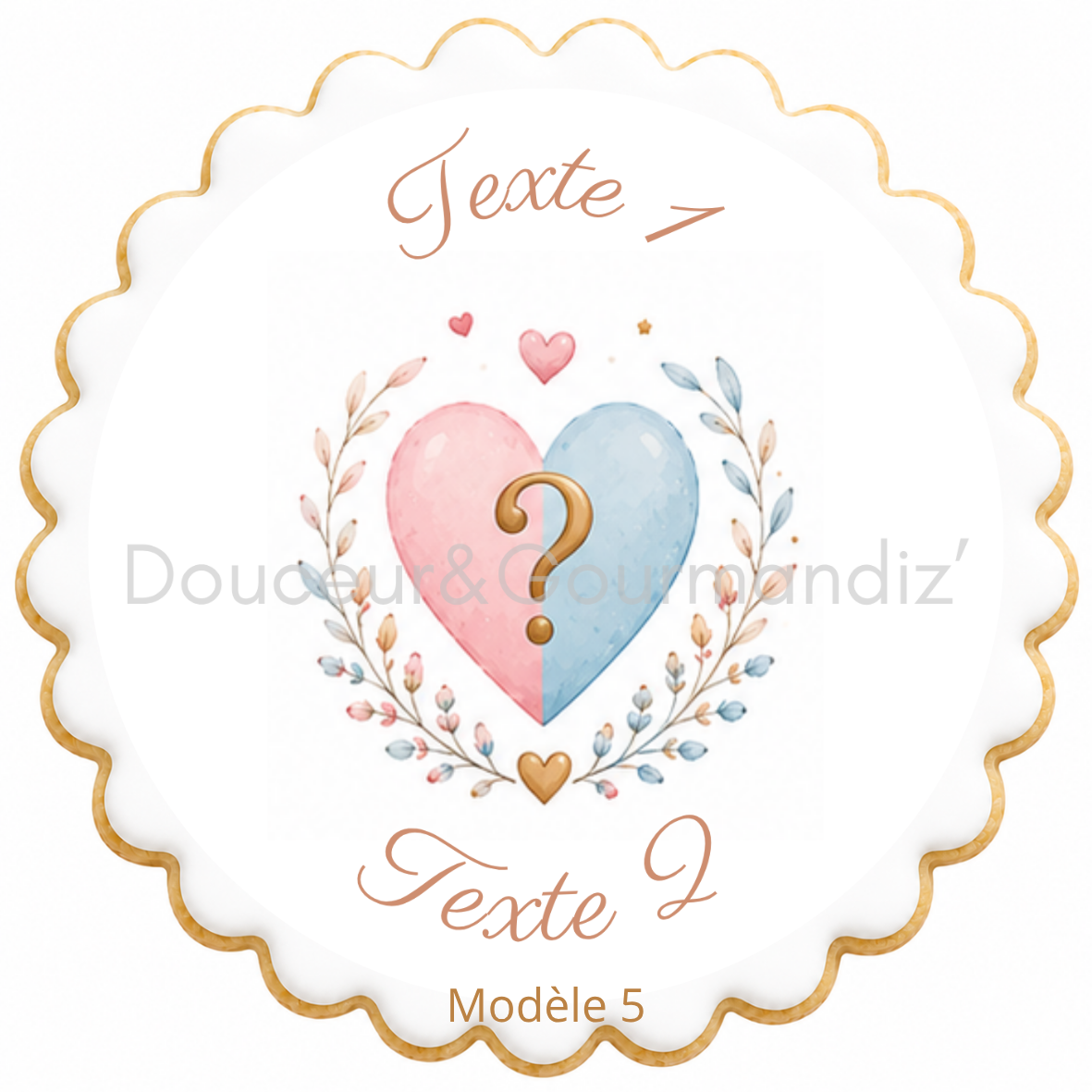 Sablés personnalisés thème Gender reveal – Biscuits artisanaux décorés à la glace royale 10 modèles aux choix – Image 5