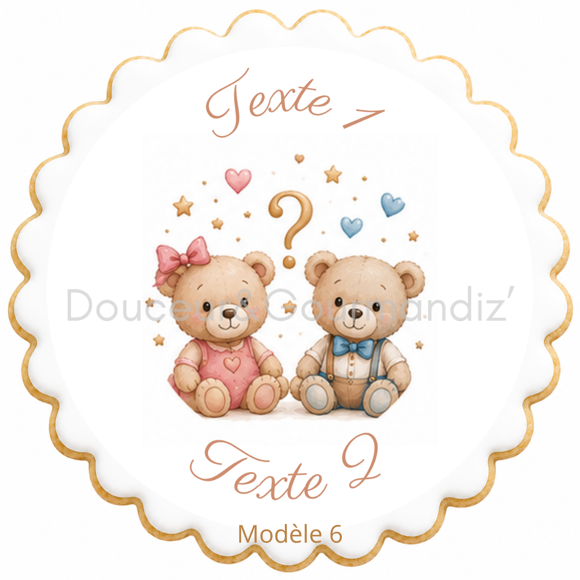 Sablés personnalisés thème Gender reveal – Biscuits artisanaux décorés à la glace royale 10 modèles aux choix – Image 4