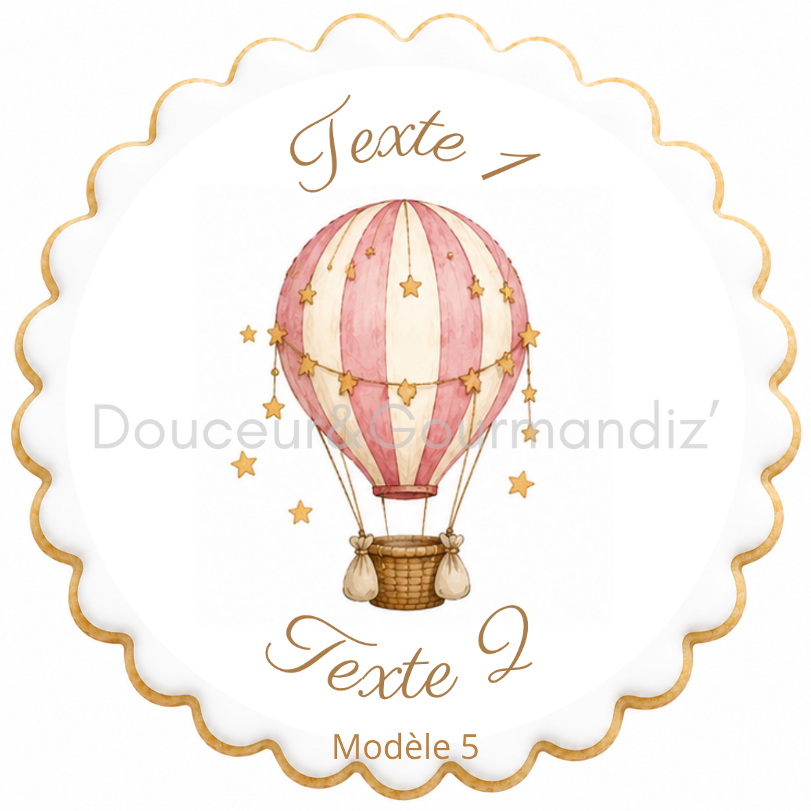 Sablés personnalisés thème Montgolfière – Biscuits artisanaux décorés à la glace royale 10 modèles aux choix – Image 5