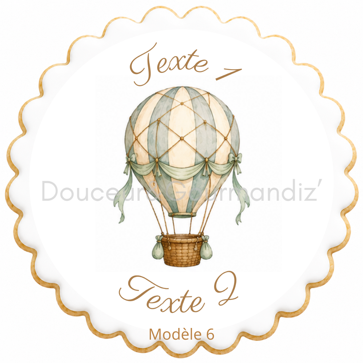 Sablés personnalisés thème Montgolfière – Biscuits artisanaux décorés à la glace royale 10 modèles aux choix – Image 6