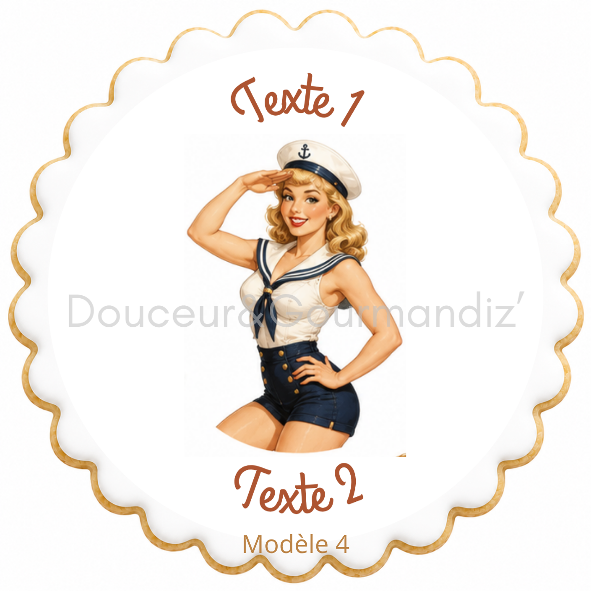 Sablés personnalisés thème Pin-up – Biscuits artisanaux décorés à la glace royale 10 modèles aux choix – Image 6