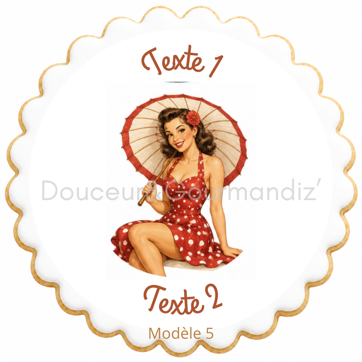 Sablés personnalisés thème Pin-up – Biscuits artisanaux décorés à la glace royale 10 modèles aux choix – Image 5