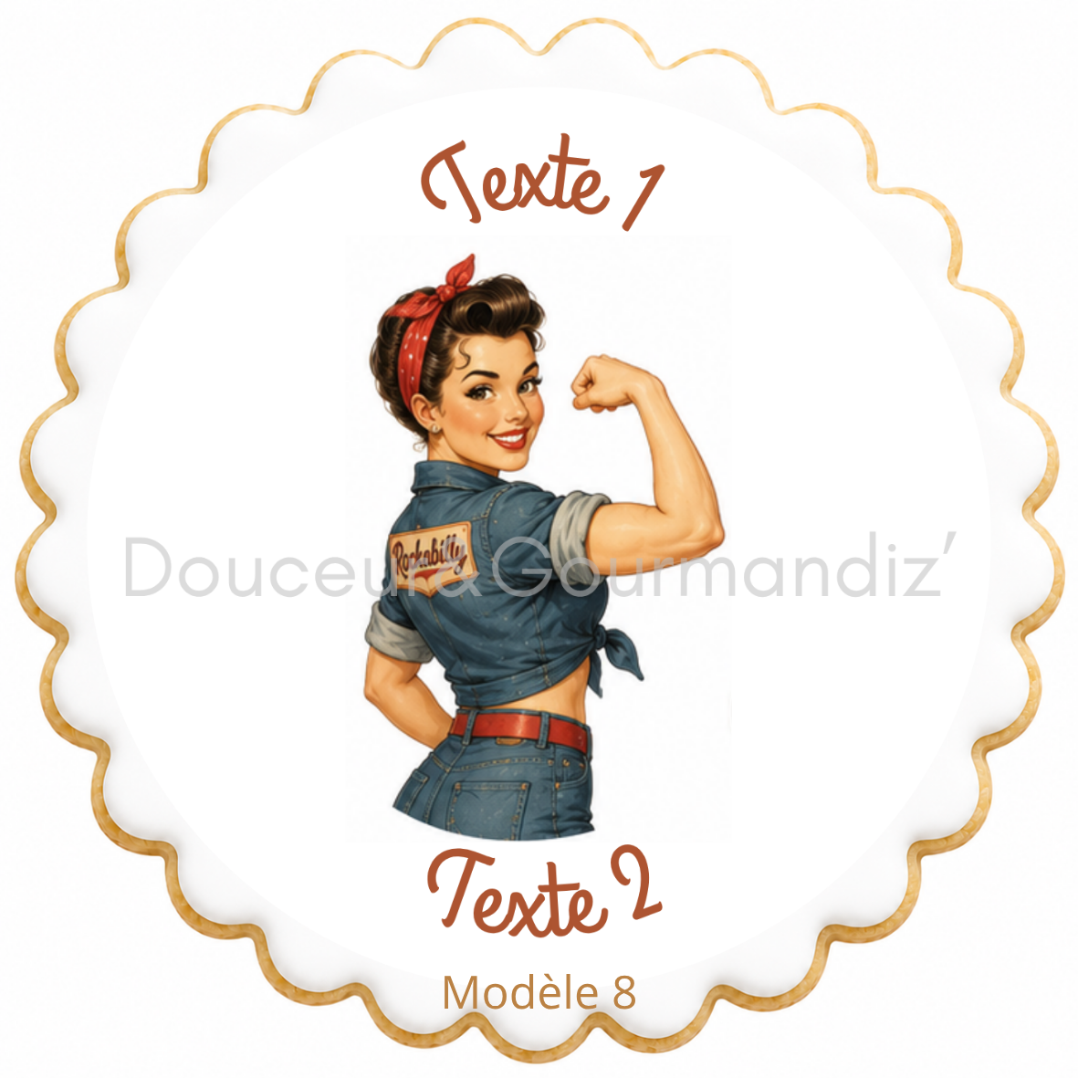 Sablés personnalisés thème Pin-up – Biscuits artisanaux décorés à la glace royale 10 modèles aux choix – Image 9
