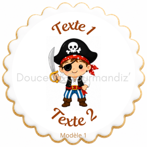 Sablés personnalisés thème Pirate – Biscuits artisanaux décorés à la glace royale 10 modèles aux choix