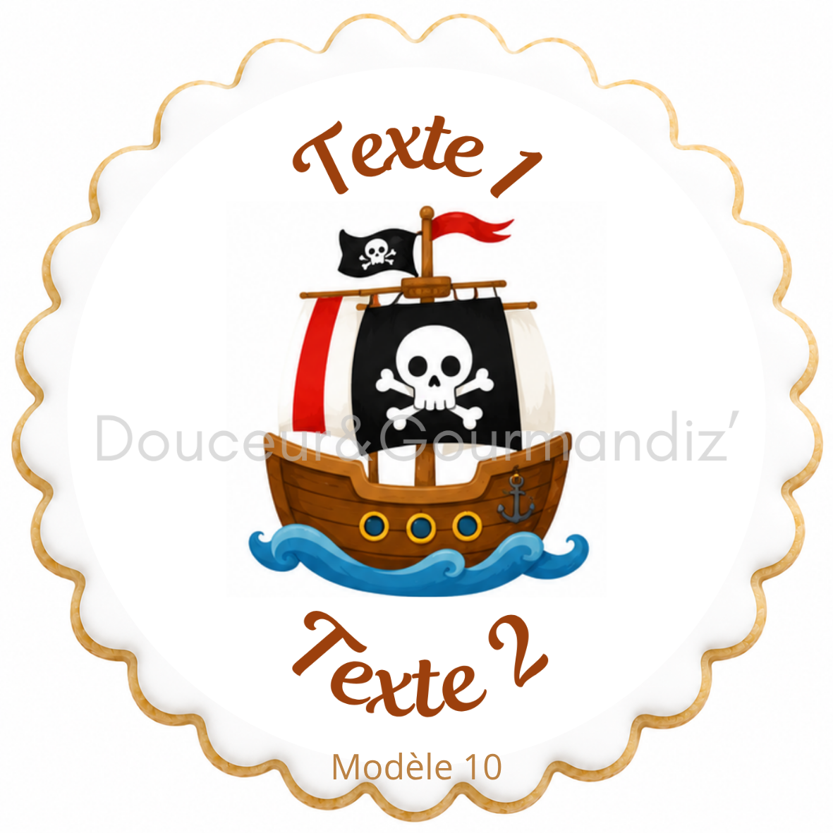 Sablés personnalisés thème Pirate – Biscuits artisanaux décorés à la glace royale 10 modèles aux choix – Image 10